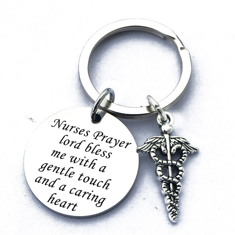 A Nurse's Prayer Stainless Steel Keychain