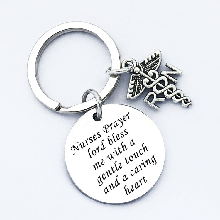 A Nurse's Prayer Stainless Steel Keychain