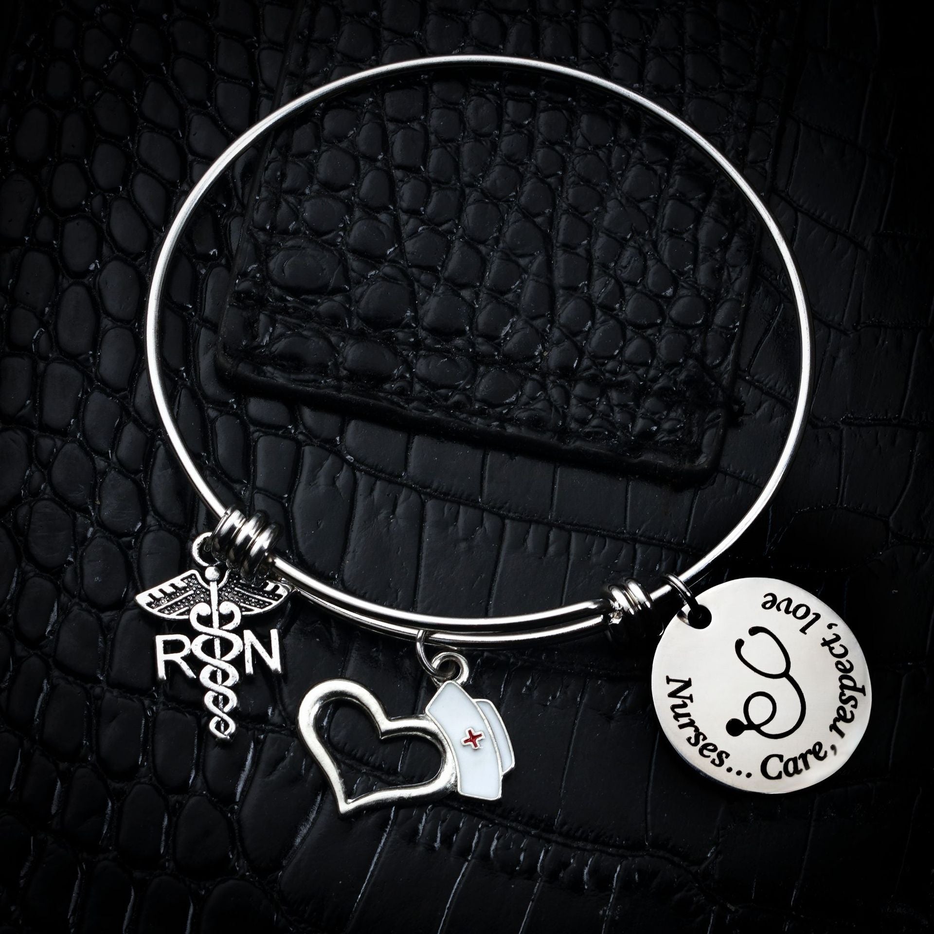 Stainless Steel Round Nurse Bracelet