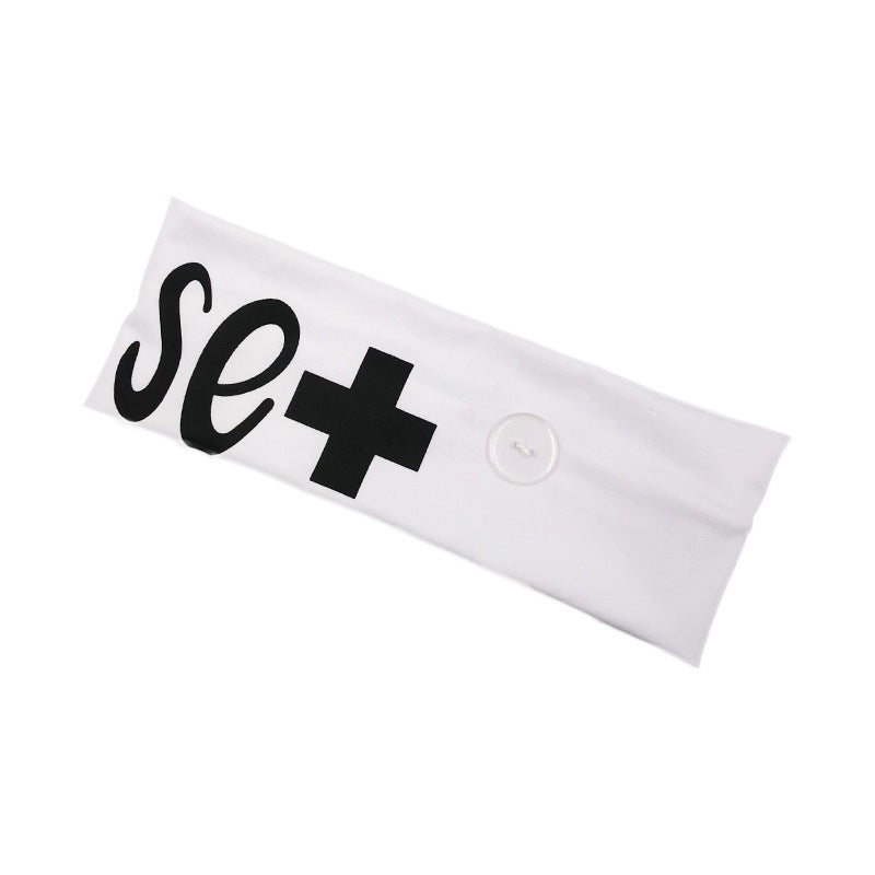Stretch Silk "Nurse" Mask-Holding Hair Band