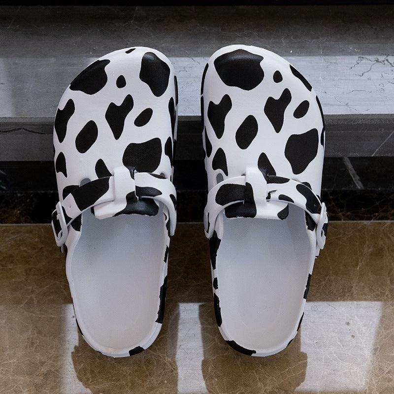 Milk Print Slip-Ons
