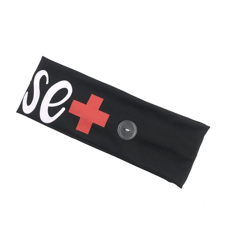 Stretch Silk "Nurse" Mask-Holding Hair Band