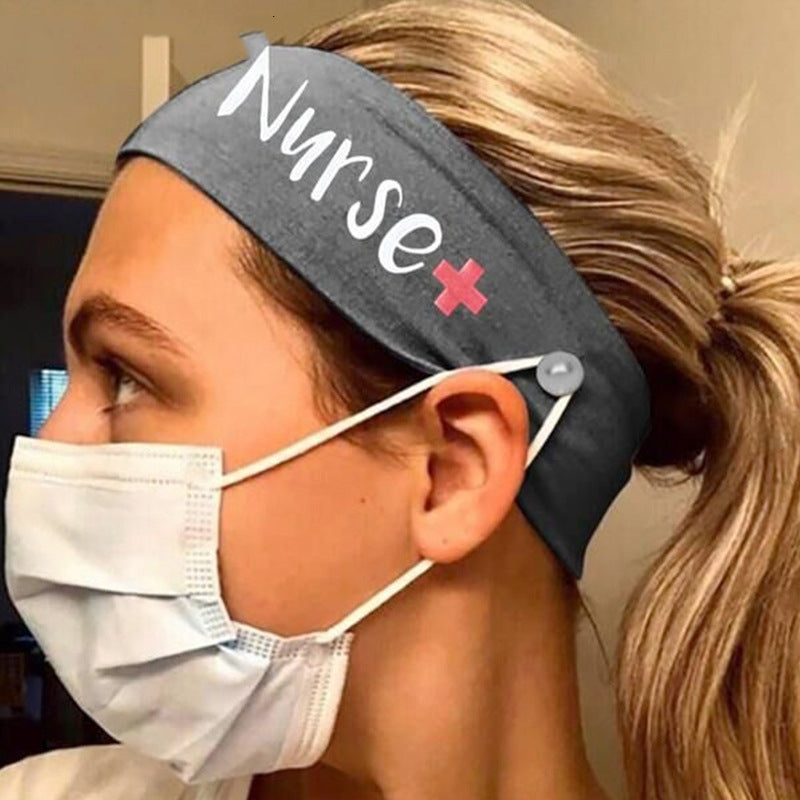 Stretch Silk "Nurse" Mask-Holding Hair Band