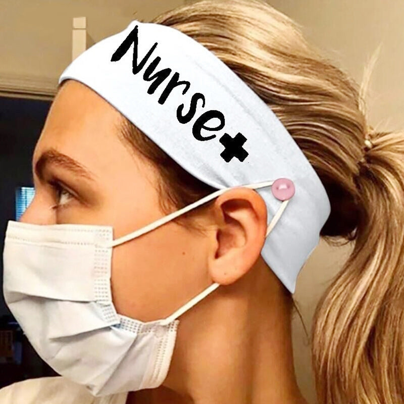 Stretch Silk "Nurse" Mask-Holding Hair Band