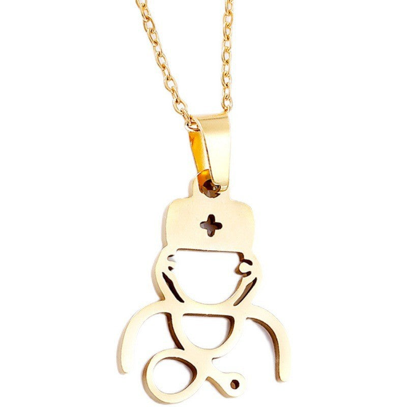 The Cute Doctor Stainless Steel Necklace (With Options)