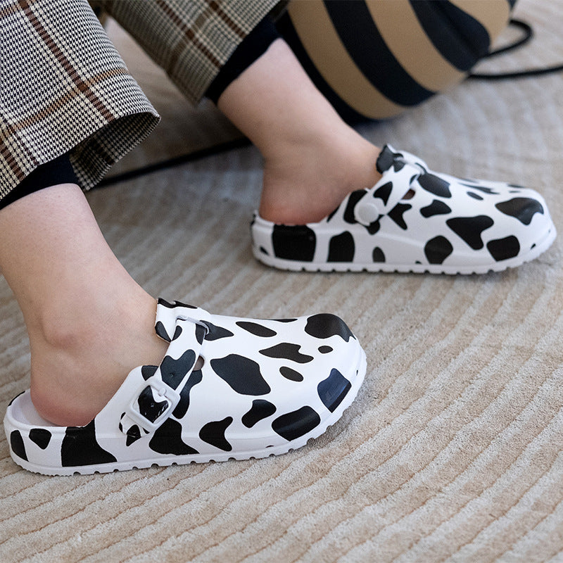 Milk Print Slip-Ons